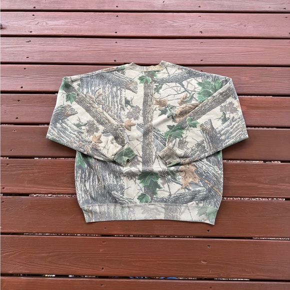 Vintage 90’s Jerzees Outdoors Realtree Camo Oversized Crew Neck Sweatshirt XL - Picture 11 of 11